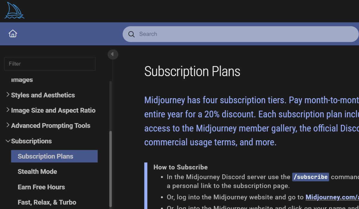 Midjourney pricing plans